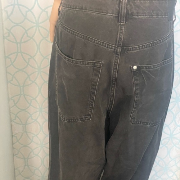 Black Flare Wide Leg Jeans in good condition - Picture 5 of 7